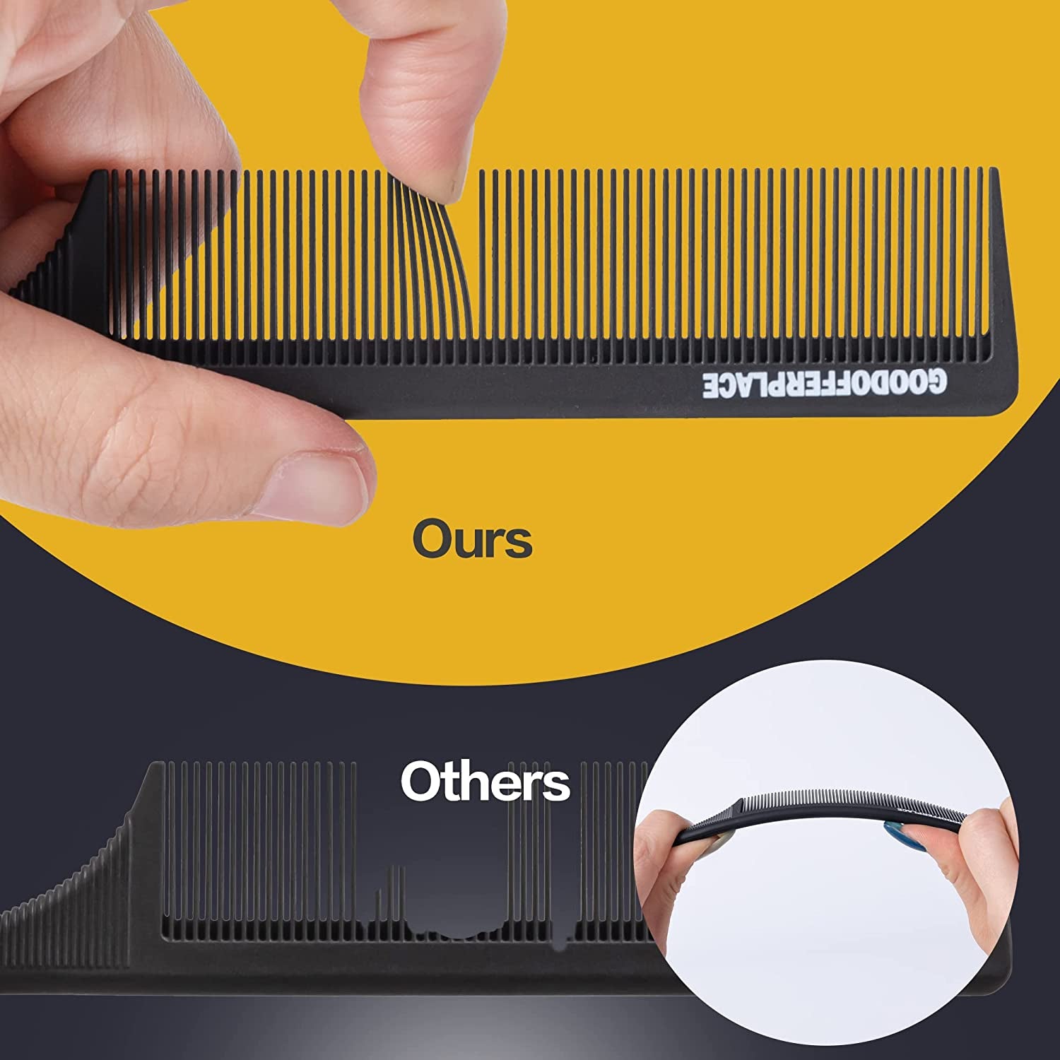 4 PCS Rat Tail Combs Parting Rattail Combs Teasing Fine Tooth Comb with Metal Pick for Curly Hair,Detangling Combs for Women,Parting Combs for Braiding,Styling Hair(Black)