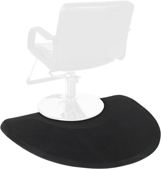 Thick Salon Chair Anti-Fatigue Floor Mat Non-Slip Barber Shop Semicircle Chair Mat Beauty Salon Hair Styling Chair Mat - 3′X4.5′X1/2"