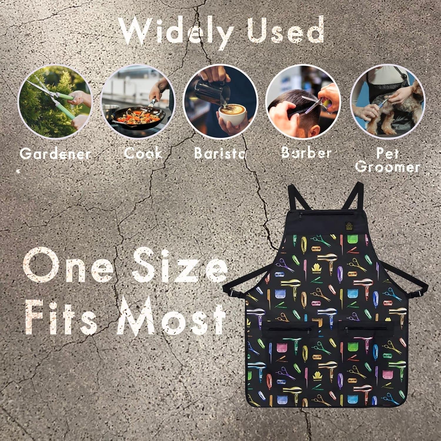 King Midas Unisex Hair Stylist Apron - Aprons Unisex for Hair Cutting and Hair Styling